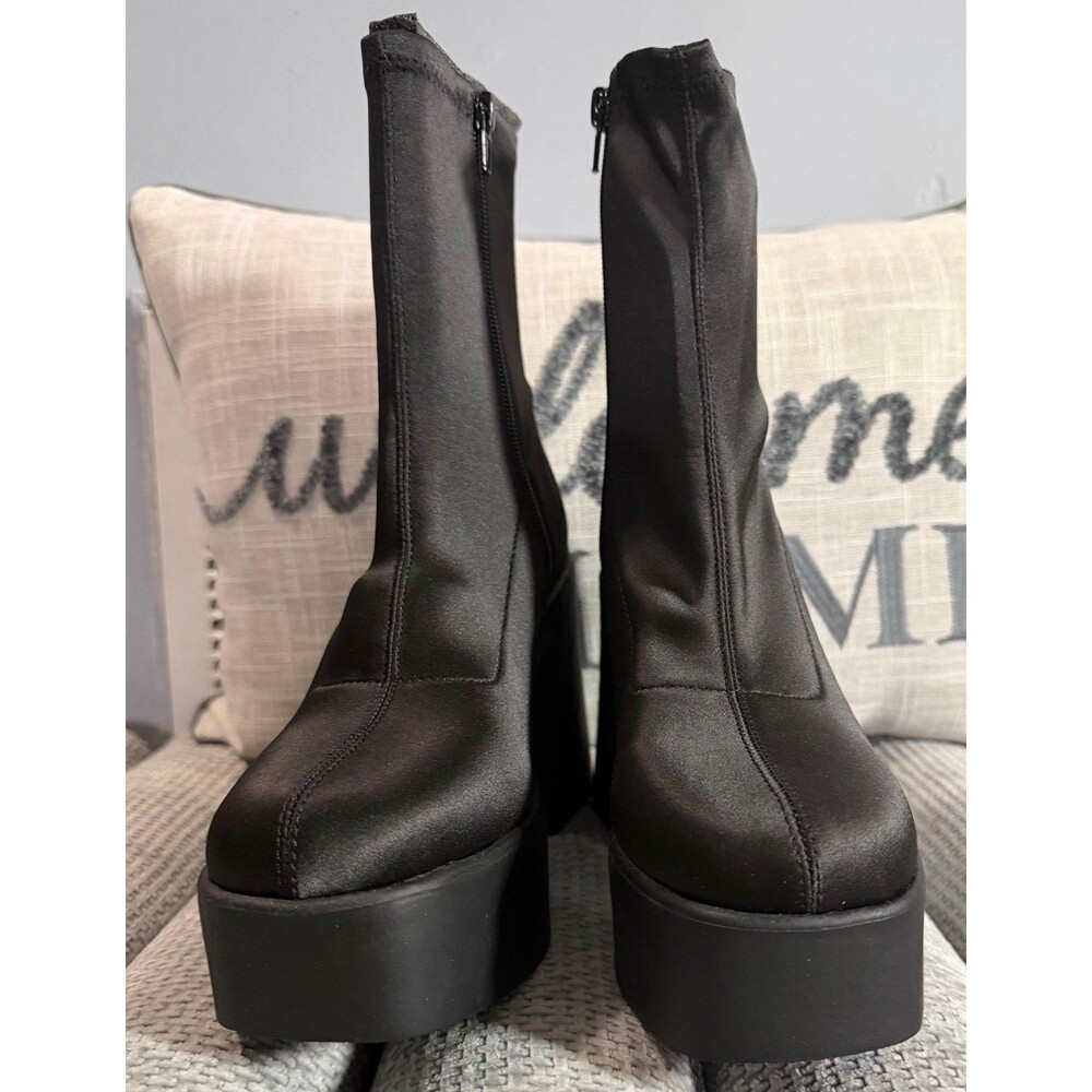 ALDO Women’s Black Platform Ankle Boots Chunky Block Heel Size 6.5 New In Box. - Picture 3 of 10
